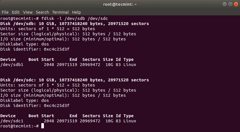 Verify Linux Hard Drive Cloning