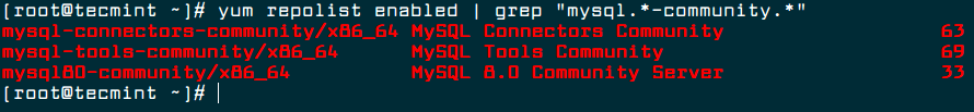 Verify MySQL Yum Repository