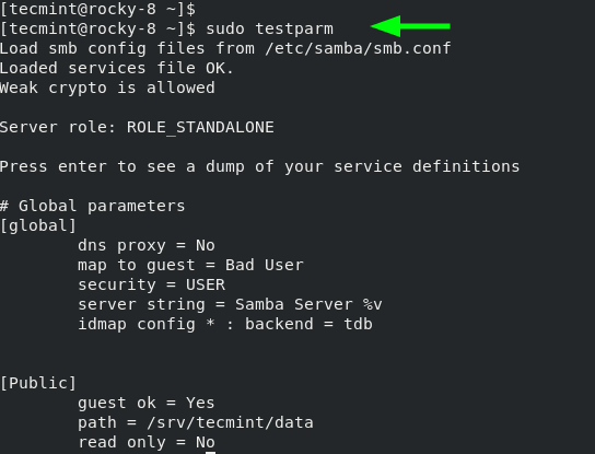 Verify Samba Configuration