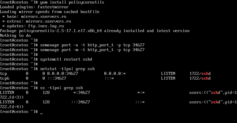 Verify SSH New Port