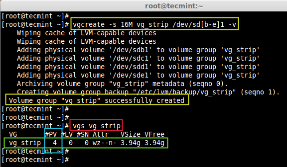 Verify Volume Group