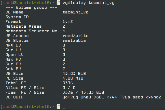 View Volume Group