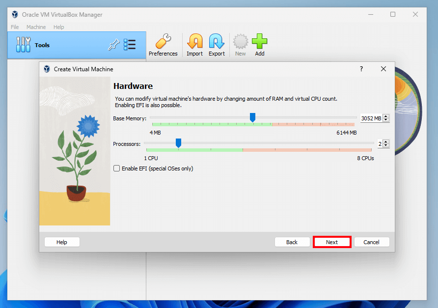 Virtual Machine Hardware Settings