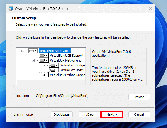 VirtualBox Custom Setup Wizard