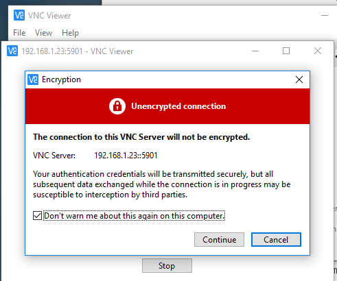 VNC Viewer Client Connection