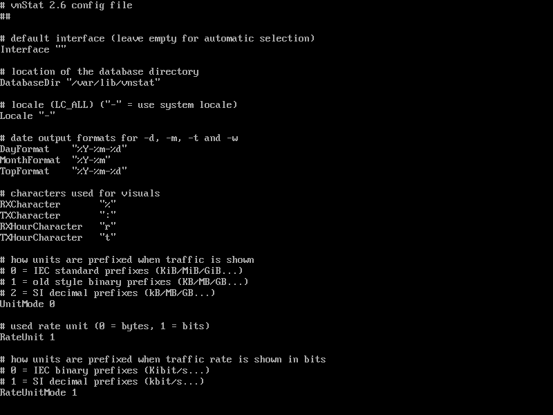 VnStat Configuration