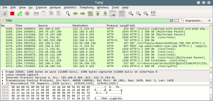 Wireshark - Analyze Network Traffic in Linux