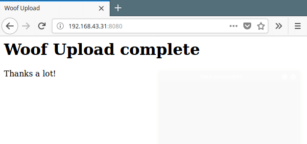 Woof File Upload Complete