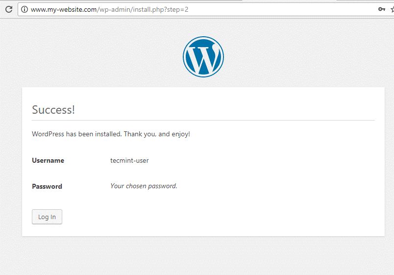 WordPress Login Details