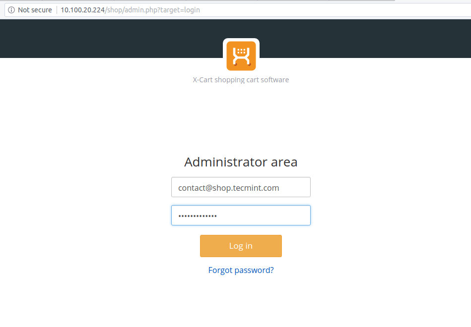 X-Cart Admin Login