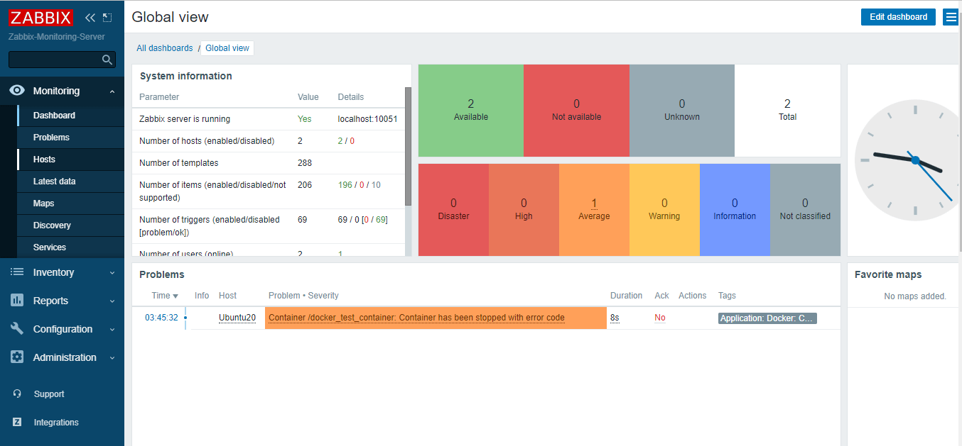 Zabbix Docker Warnings