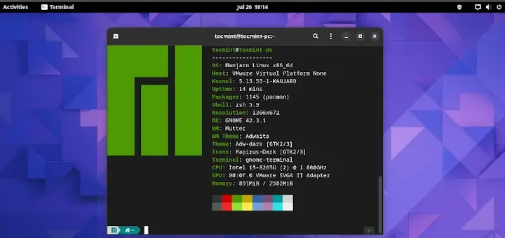 Install Manjaro Gnome