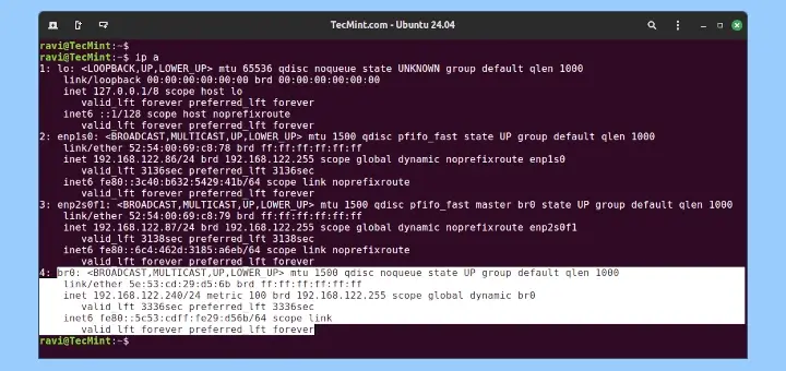 Netplan Bridge Network Interfaces