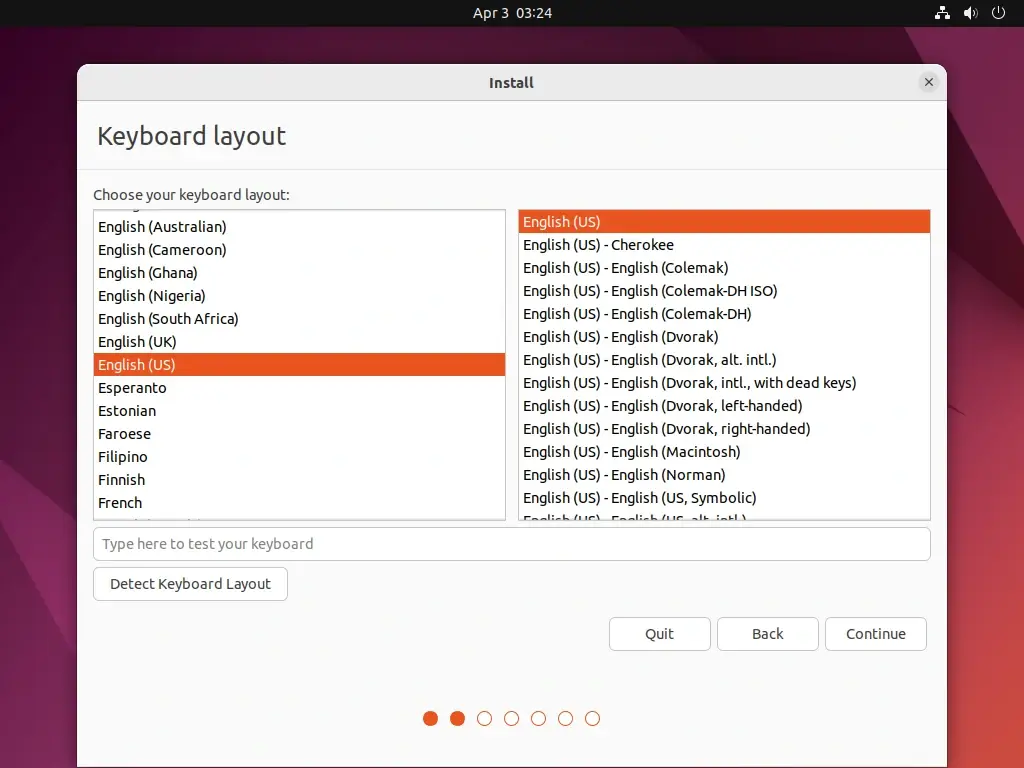 Ubuntu Installation Language