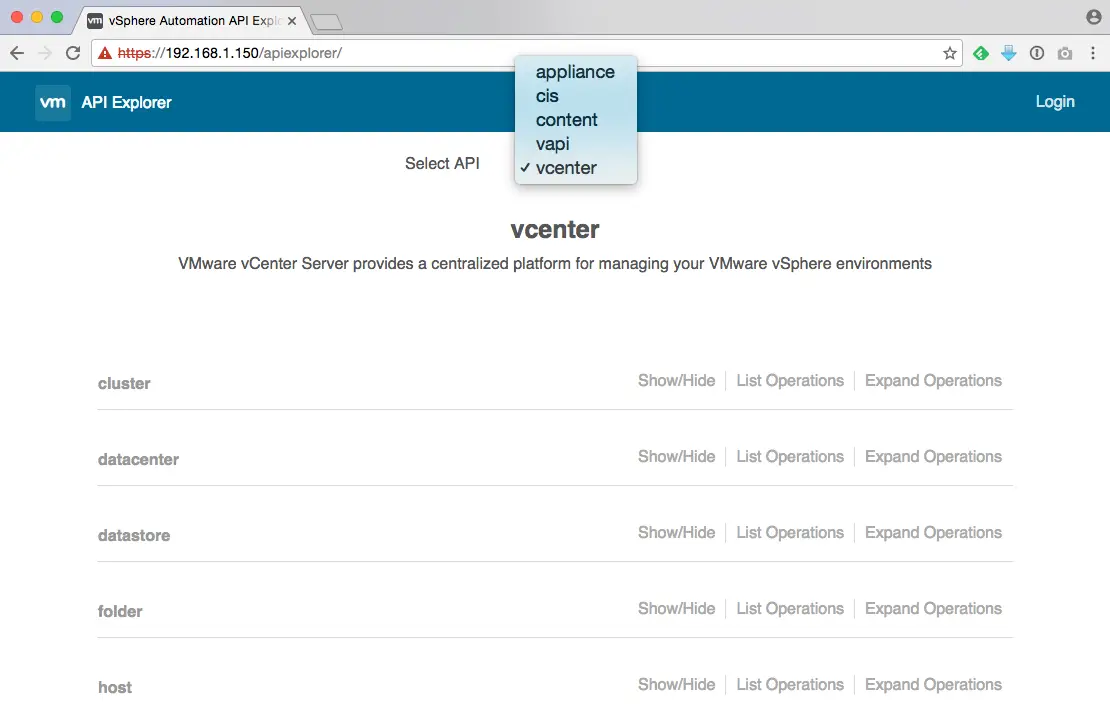 VMware API Explorer